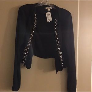 Double Zero size M dressy shrug with studs