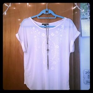 Off white forever 21 sheer blouse