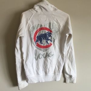 White Victoria Secret Chicago Cubs Zip Up Hoodie