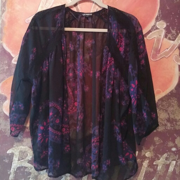Sheer short kimono