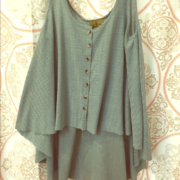 High low knit tee