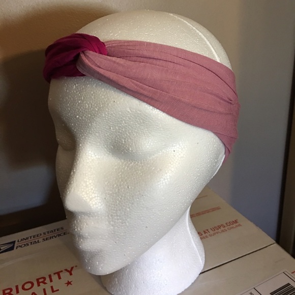 NWT. Pink & Mauve Stretch Turband - Picture 4 of 4