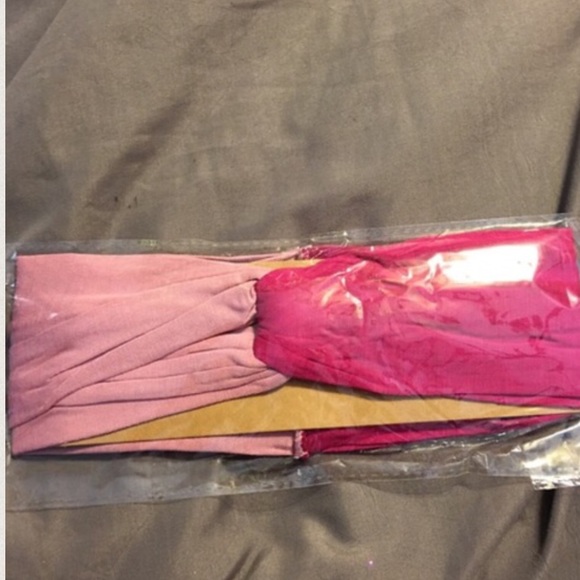 NWT. Pink & Mauve Stretch Turband - Picture 2 of 4