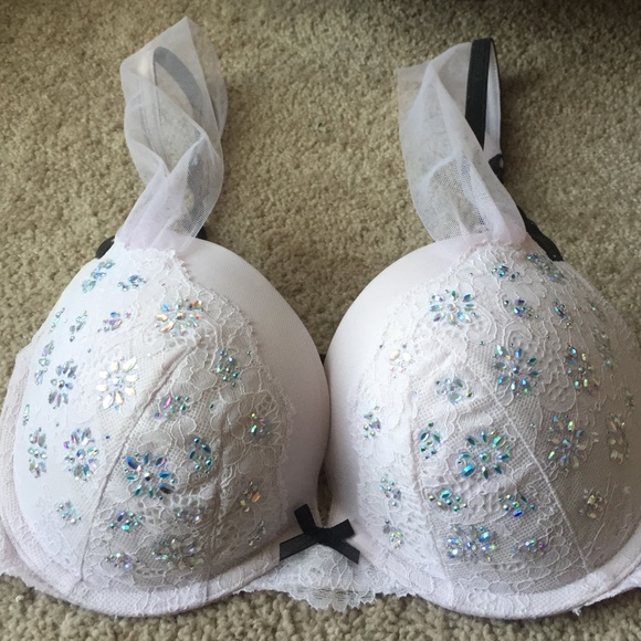 Victoria secret push-up rhinestone with bling bra - Picture 2 of 4