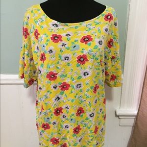 Vintage 90s yellow floral tee