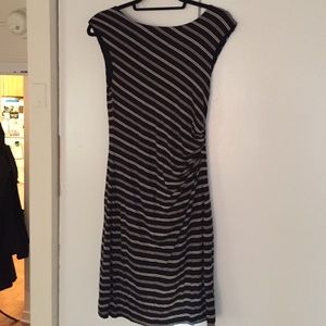 Loft cotton striped dress