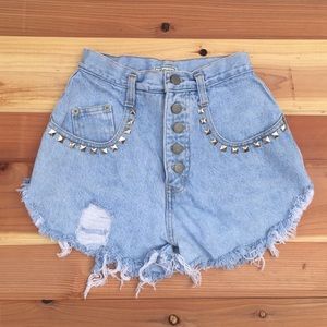 Cheeky shorts with custom stud detail