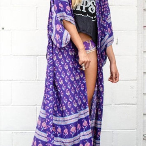 SOLD Spell & The Gypsy maxi kimono. OS. SOLD - Picture 2 of 3