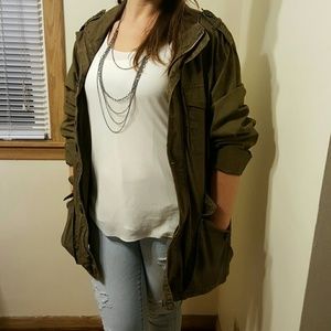 Old Navy Olive Green Cargo Jacket