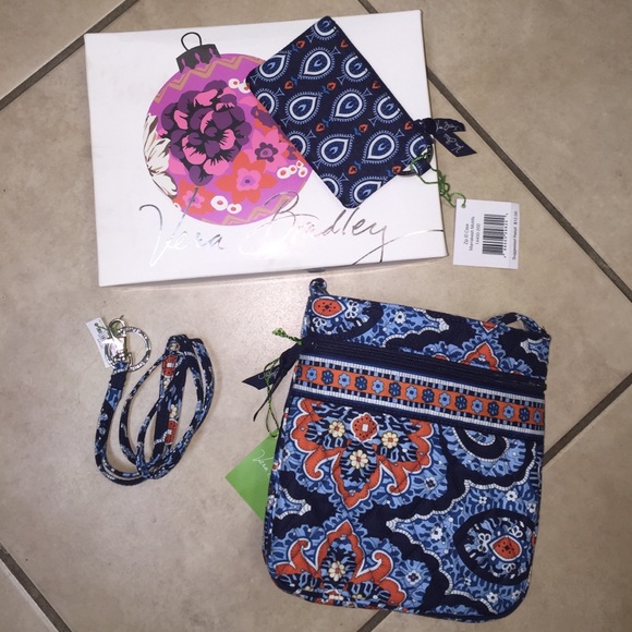 Vera Bradley Satchel With Lanyard and Coin Purse
