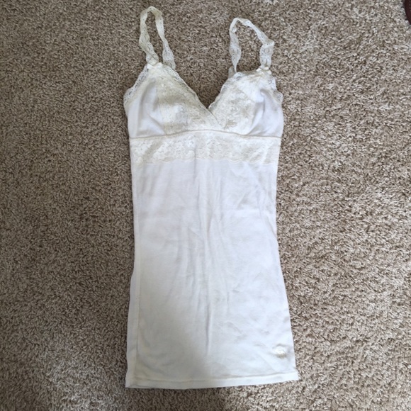 White lace tank
