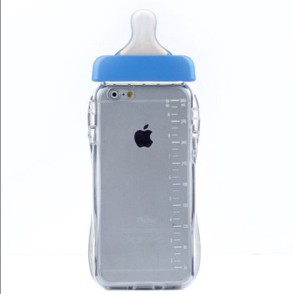 Accessories - Iphone 6/6s clear baby bottle case blue