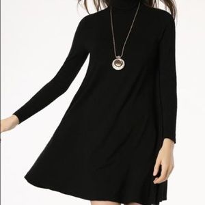 High neck loose fitting shift dress