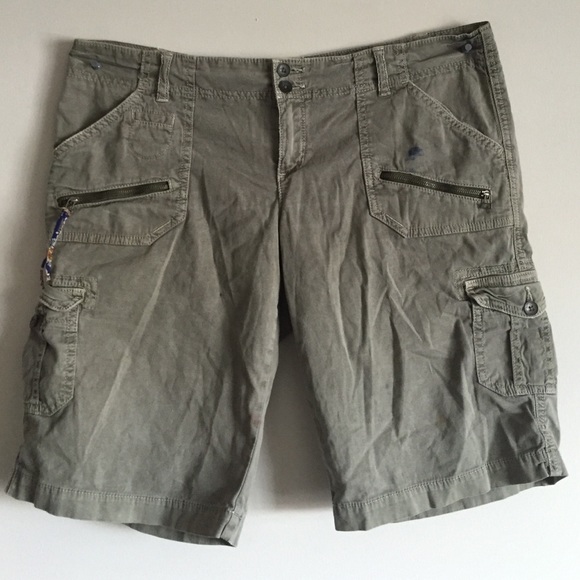 Green American Eagle Bermuda Pocket Shorts
