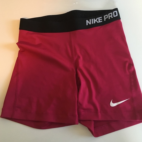 Berry Colored 4" Nike Pro Shorts