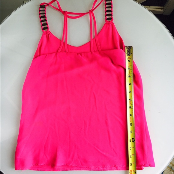 HOLD! XOXO Hot Pink and gold detail tank - Picture 2 of 4