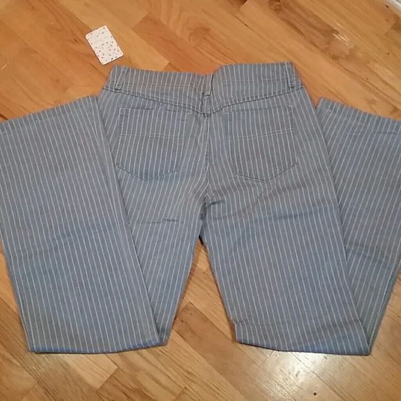 🎉🎊HP🎊🎉NWT Free People Wide Leg RailRoad Striped Jeans - Picture 3 of 4