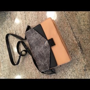 Loeffler Randall clutch with cross body strap