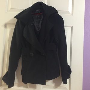 Black peacoat