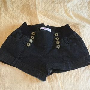 Jean shorts with buttons, 7