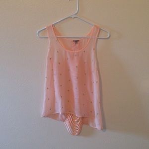 Pink tank top with crosses from Charlotte Russe