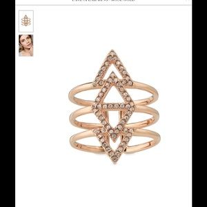Stella & Dot Pave Ring Rose Gold