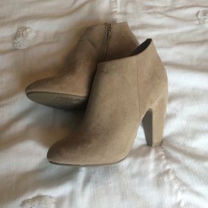 Tan heeled booties