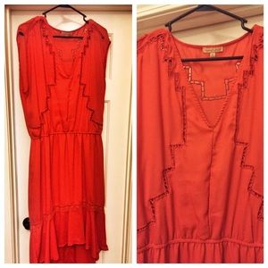Gibson & Latimer orange hi-lo dress