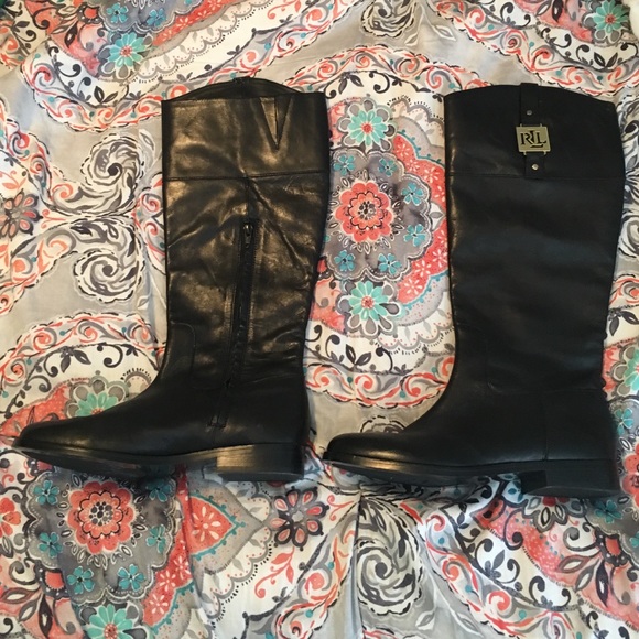 Ralph Lauren leather riding boots