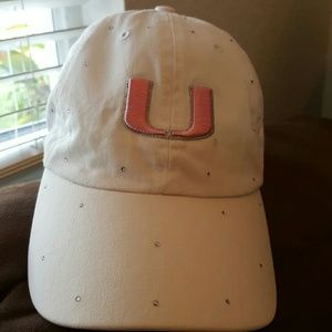 University of Miami cap with rimstones