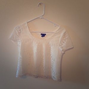 Crop top floral and lace