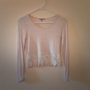 Long sleeve crop top