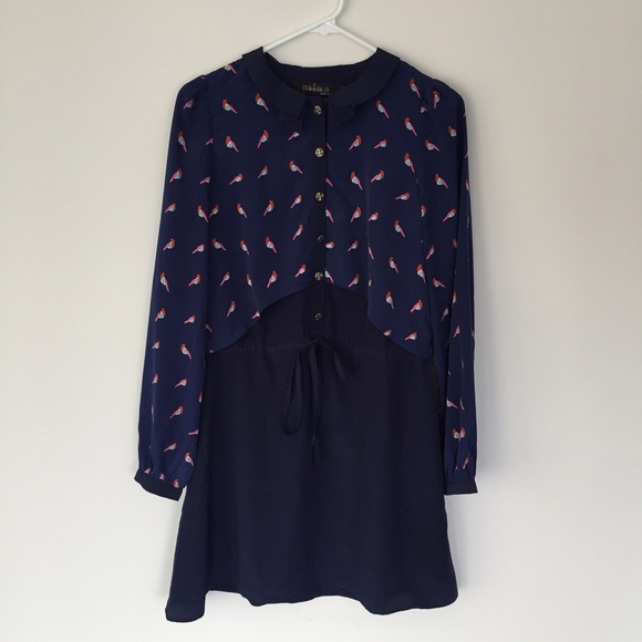 Blue print dress