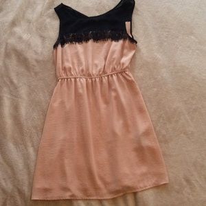 Pretty Pink Dress with Lace Details!