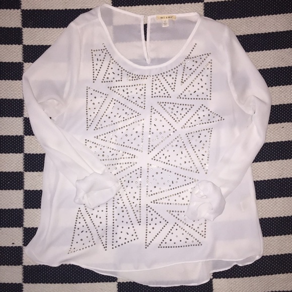 Two beaded Francescas chiffon tops! - Picture 3 of 3