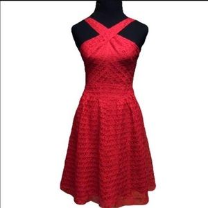 VS MODA INTERNATIONAL - LACE RED DRESS SIZE 4