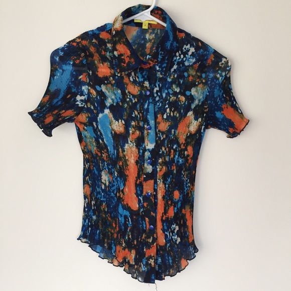 Stylish Blue Print Top
