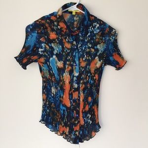 Stylish Blue Print Top