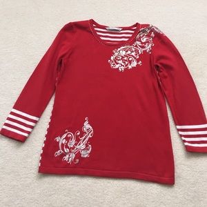 Peter Nygard Festive Red Sweater