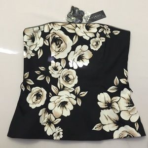 Black strapless corset