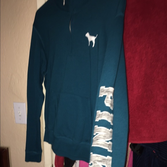 SOLD !!!!!!! PINK sweater half zip like new! - Picture 3 of 4
