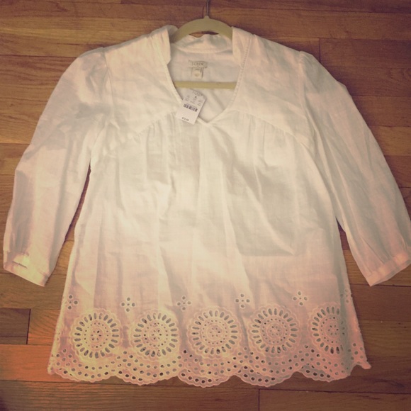 JCrew factory white linen shirt