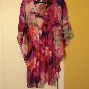 Multi-colored floral dress