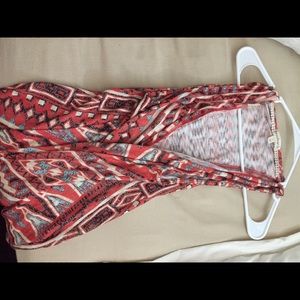 Aztec print open tank