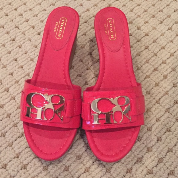 Coach slip on wedges