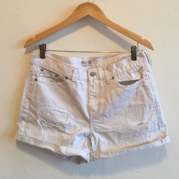 Madewell Pants - Madewell White Jean Shorts
