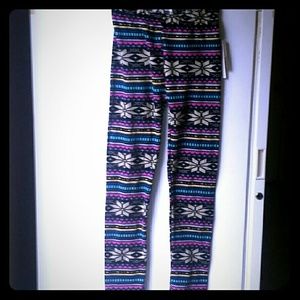 Colorful fleece leggings