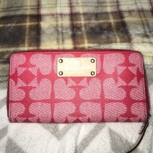 Red Kate Spade leather wallet