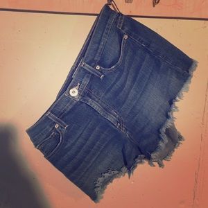 Guess high waisted jean shorts