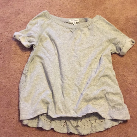 Lace back sweatshirt top